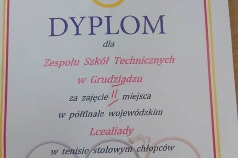 Półfinał Wojewódzki Licealiady w tenisie stołowym chłopców